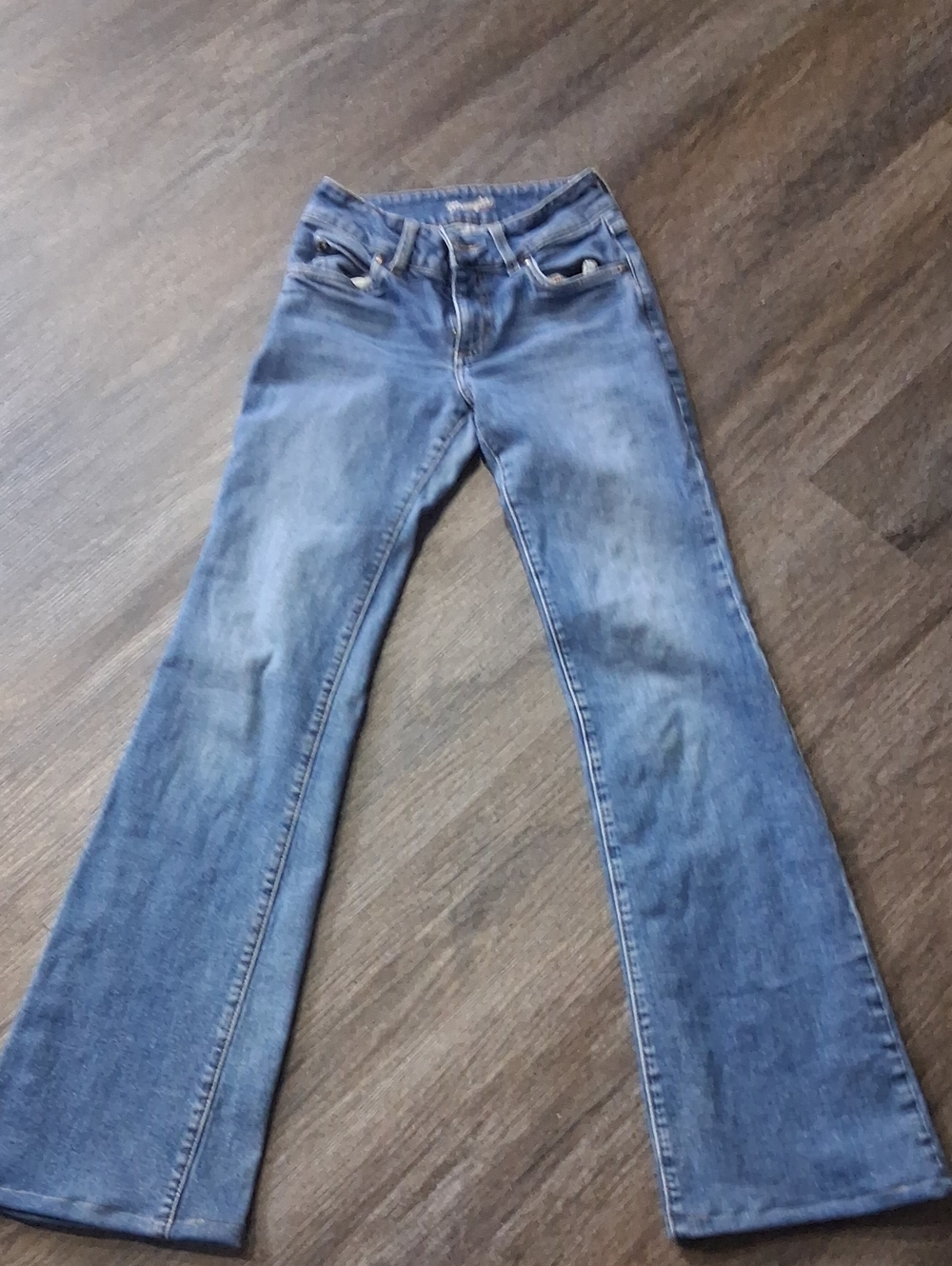 Wrangler Washed Blue Flare Jeans for Women 25 X 36